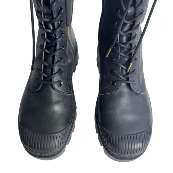 Coach CitySole Court Black Leather Combat Boots Lug Sole Men’s 8 New - Picture 8 of 11